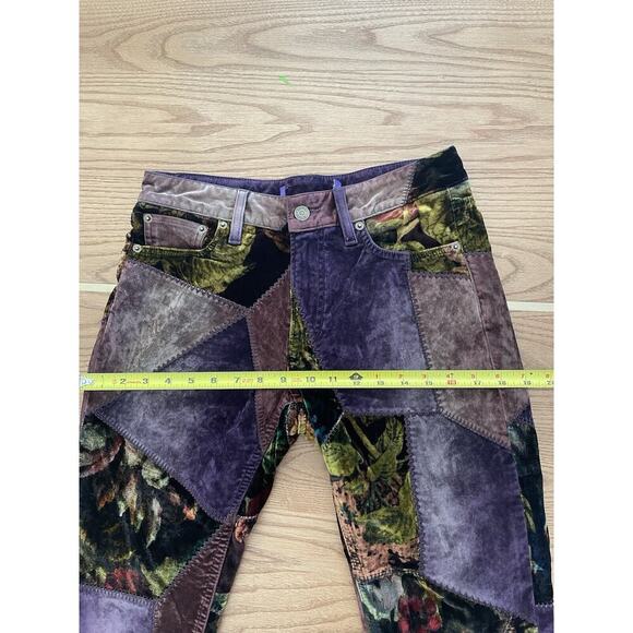 Ralph Lauren Collection Purple Label Patchwork 160 Slim Denim Jean 26 Velvet $3k - Picture 11 of 15